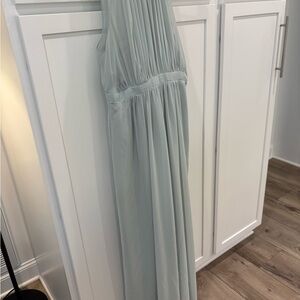 Bari Jay Soft Blue Bridesmaids Gown